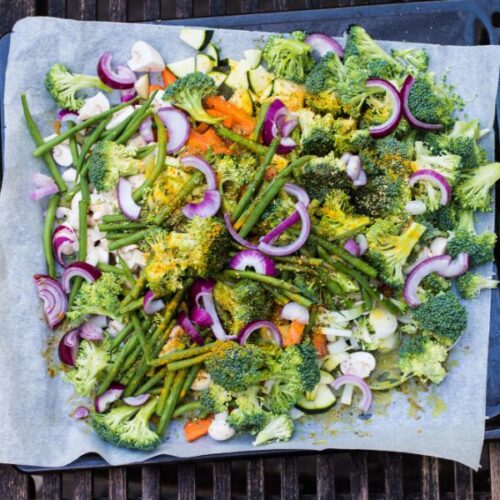 Everyday Leafy Green (EVF) with baked Veggies