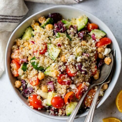 NPL Salad with Quinoa Pancake